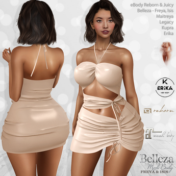 Second Life Marketplace - Zara Dress Nude: Kupra, Belleza Freya Isis